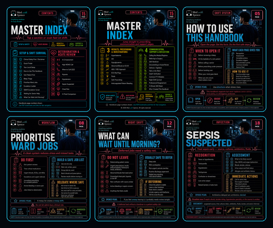 Preview of inside FY1 handbook pages
