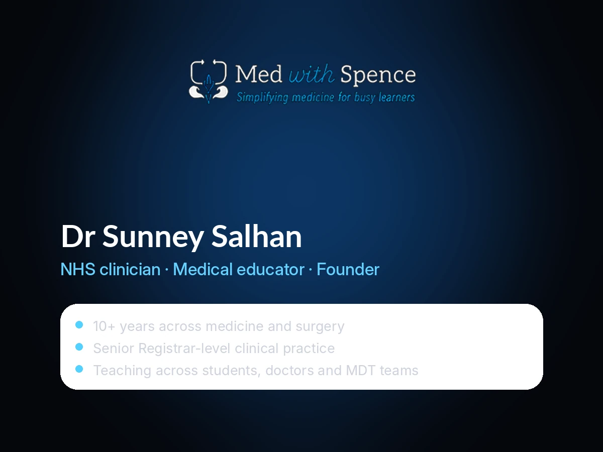 Dr Sunney Salhan, NHS clinician and medical educator