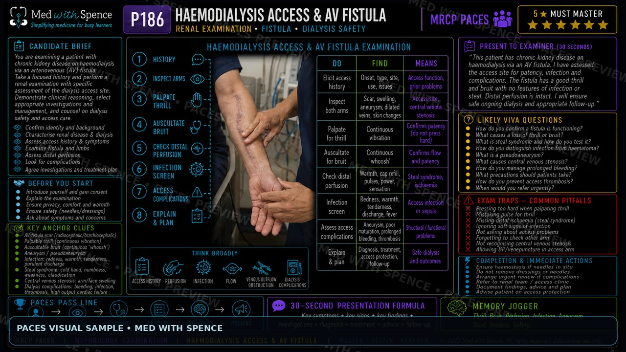 Haemodialysis Access and AV Fistula MRCP PACES visual station
