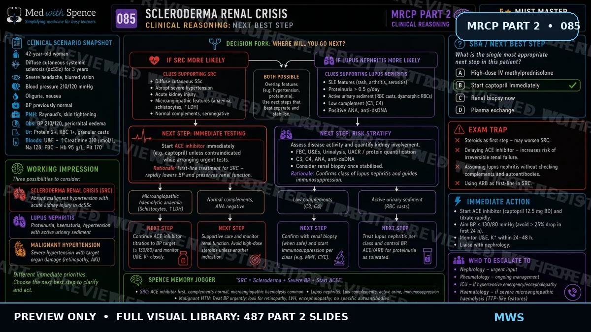 Scleroderma renal crisis visual from the MRCP Part 2 library