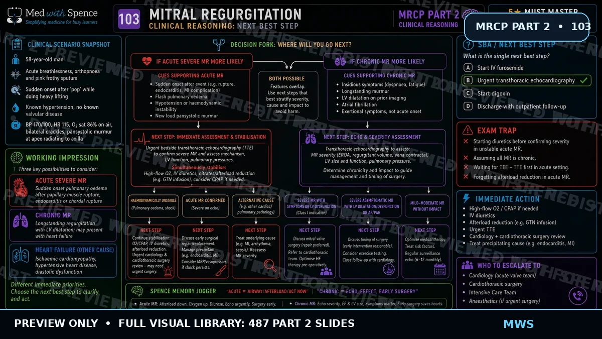 Mitral Regurgitation Part 2 clinical reasoning preview