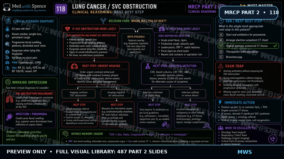 Lung Cancer and SVC Obstruction Part 2 clinical reasoning preview