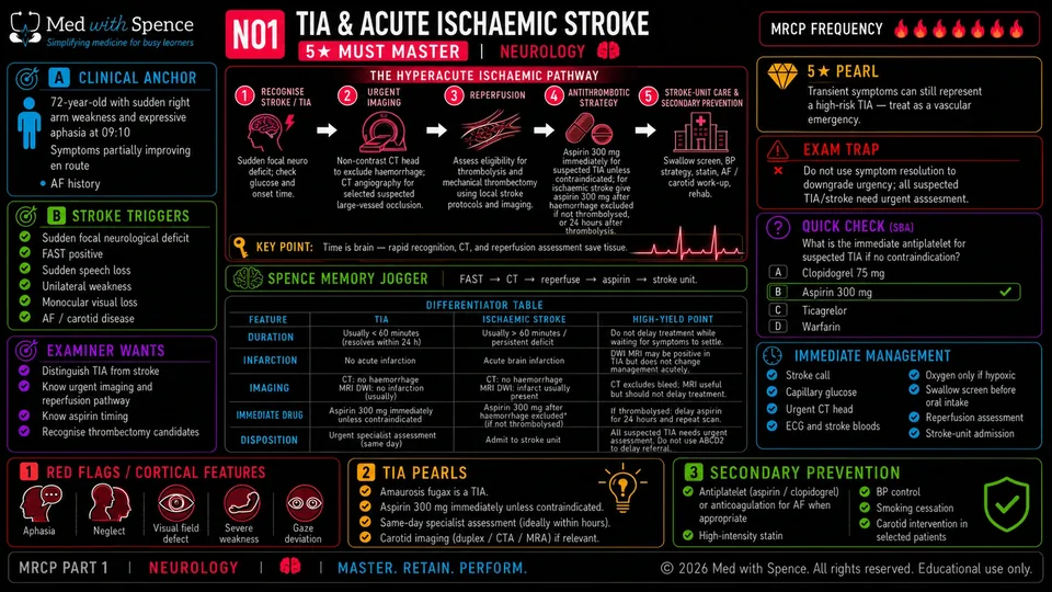 TIA & Acute Ischaemic Stroke sample slide